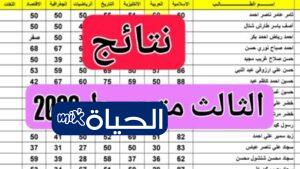 نتائج الثالث متوسط 2026 الدور الاول بالرقم السري عبر منصة نجاح ونتائجنا